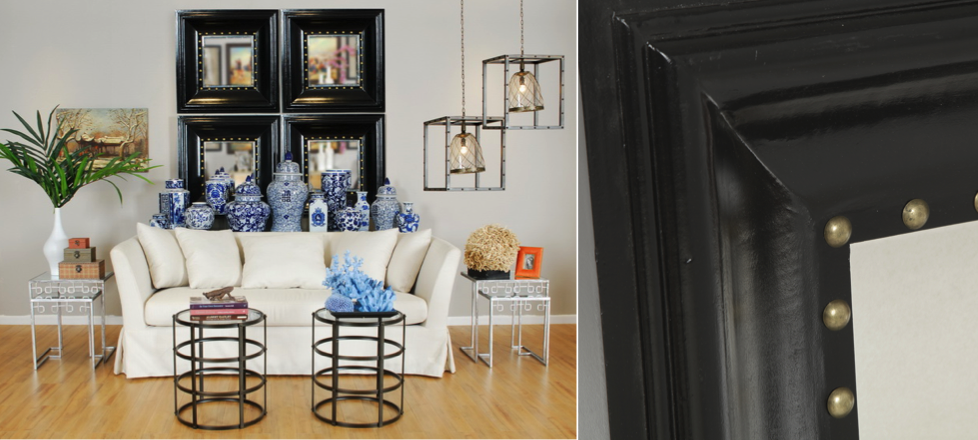 Зеркало настенное состаренное Black Foursquare Зеркало настенное состаренное Black Foursquare - Loft-Concept в Костроме