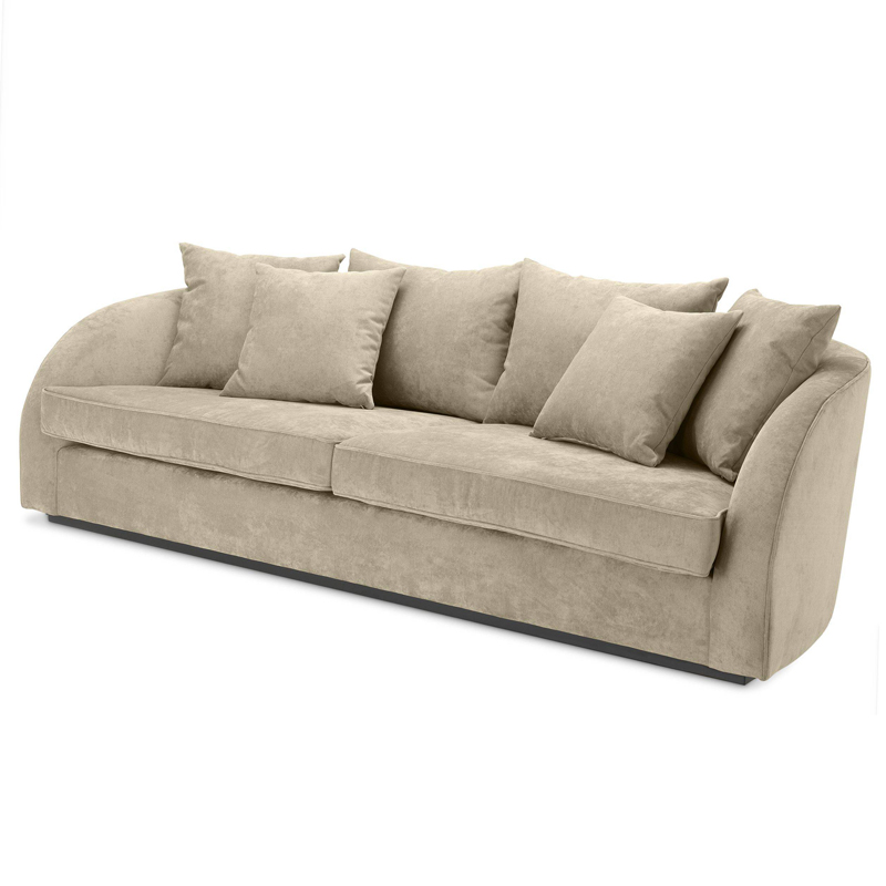 Диван Eichholtz Sofa Palmiers Greige Бежево-серый Черный Диван Eichholtz Sofa Palmiers Greige Бежево-серый Черный в Костроме | Loft Concept