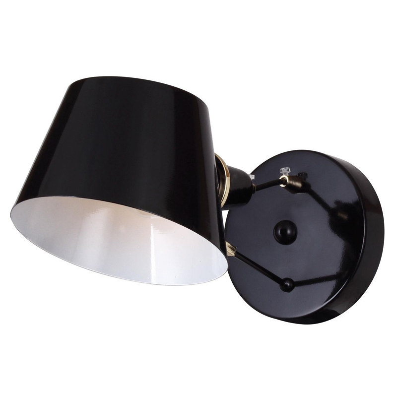 Черное бра Retro Future Light Черный Белый Золотой Черное бра Retro Future Light Черный Белый Золотой в Костроме | Loft Concept