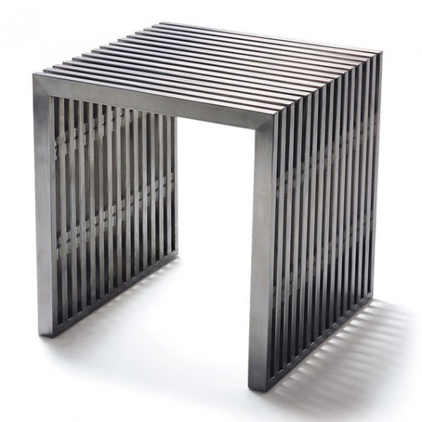 Приставной стол Metal Ribs Counter Table Золотой Хром Приставной стол Metal Ribs Counter Table Золотой Хром в Костроме | Loft Concept