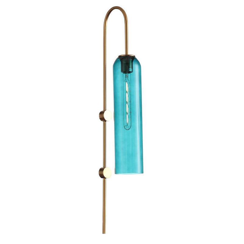 Бра ARTICOLO float Wall Sconce Blue Голубой Латунь Бра ARTICOLO float Wall Sconce Blue Голубой Латунь в Костроме | Loft Concept