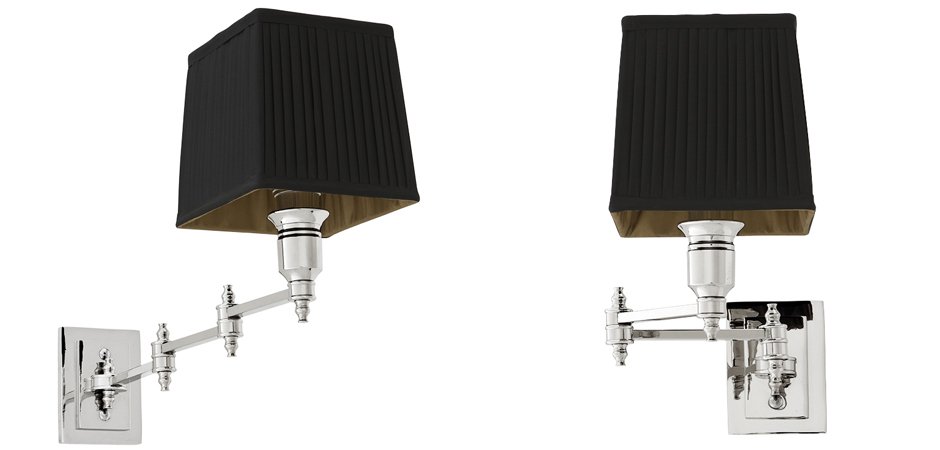 Бра Wall Lamp Lexington Swing Nickel+Black Бра Wall Lamp Lexington Swing Nickel+Black - Loft-Concept в Костроме