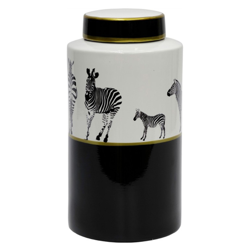 Ваза Zebra Vase white and black 32 Белый Черный Золотой Ваза Zebra Vase white and black 32 Белый Черный Золотой в Костроме | Loft Concept