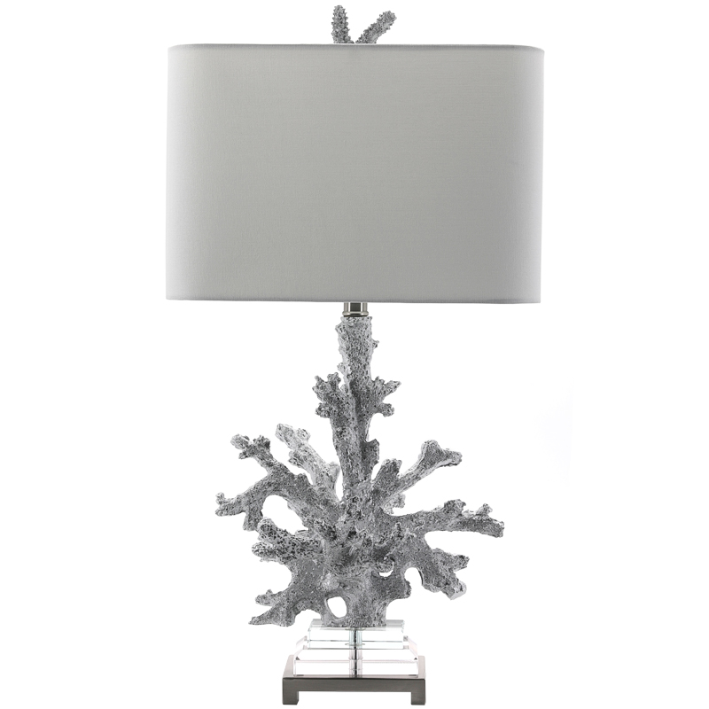 Настольная лампа Coral Grey Table Lamp Серый Прозрачный Настольная лампа Coral Grey Table Lamp Серый Прозрачный в Костроме | Loft Concept