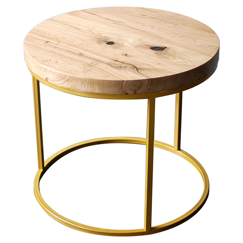 Кофейный стол Beck Industrial Metal Rust Coffee Table Светлый дуб Золотой Кофейный стол Beck Industrial Metal Rust Coffee Table Светлый дуб Золотой в Костроме | Loft Concept