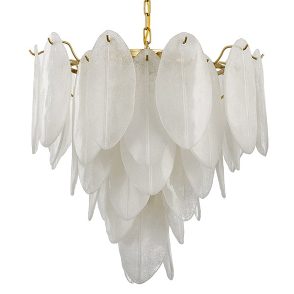 Люстра Angel Style Italian Murano Glass Золотой Прозрачный белый Люстра Angel Style Italian Murano Glass Золотой Прозрачный белый в Костроме | Loft Concept