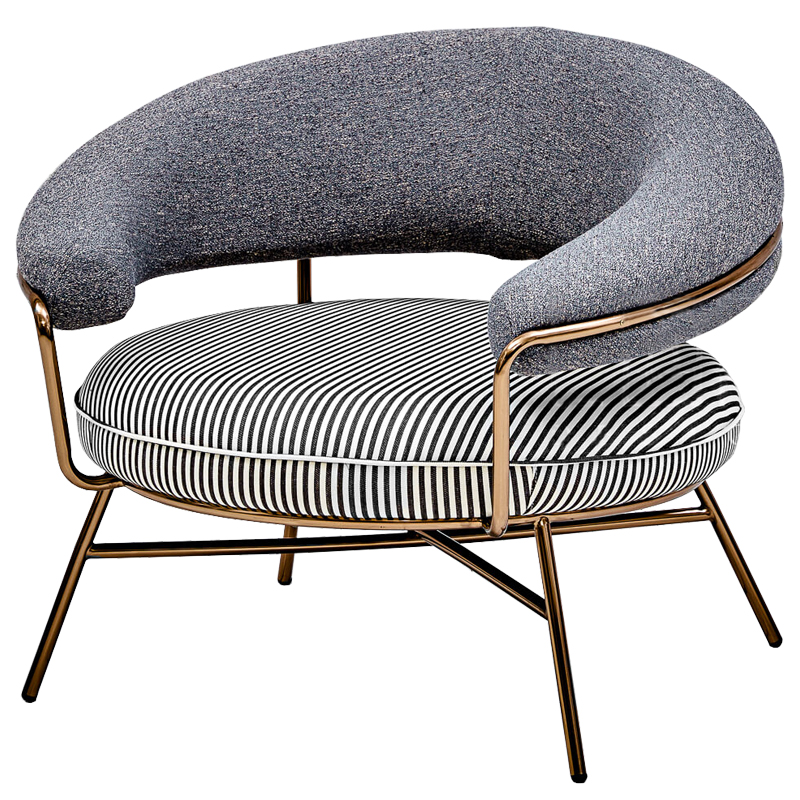 Кресло Howard Chair Черно-белый Золотой Кресло Howard Chair Черно-белый Золотой в Костроме | Loft Concept