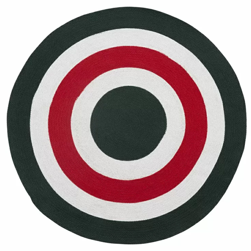 Ковер круглый из хлопка с контрастным узором Bullseye Мульти Ковер круглый из хлопка с контрастным узором Bullseye Мульти в Костроме | Loft Concept