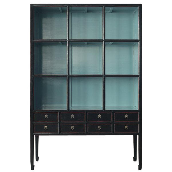 Стеллаж Сhinoise black and blue Черный Голубой Стеллаж Сhinoise black and blue Черный Голубой в Костроме | Loft Concept