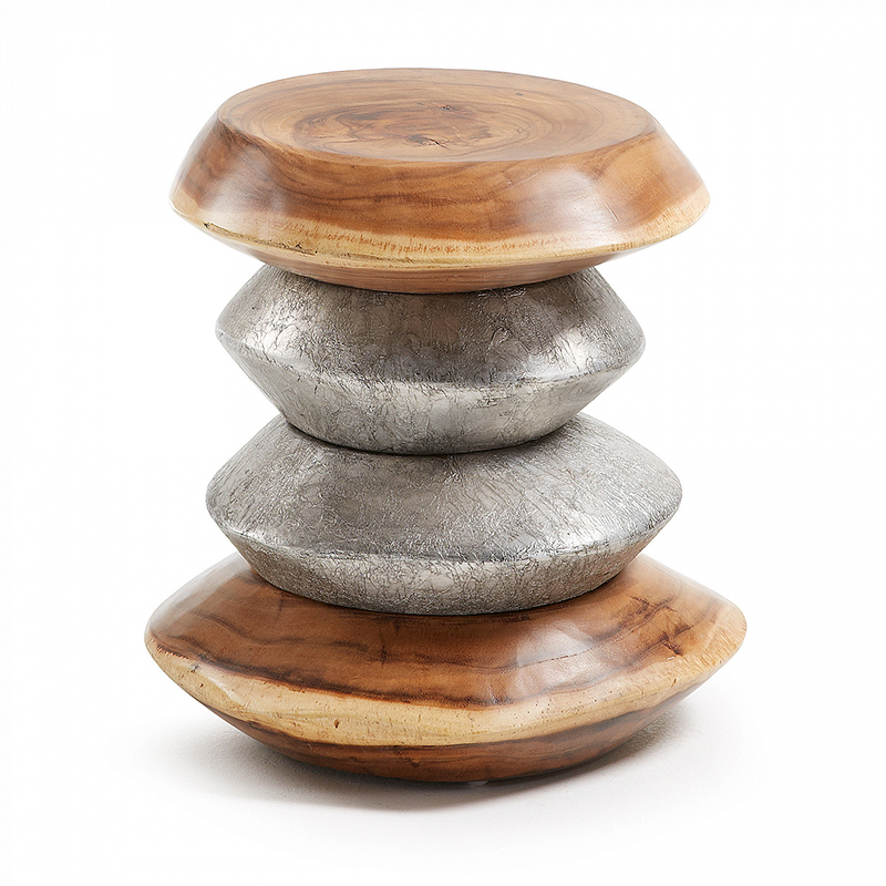 Приставной стол Flat Beads Table Древесина Серебряный Приставной стол Flat Beads Table Древесина Серебряный в Костроме | Loft Concept