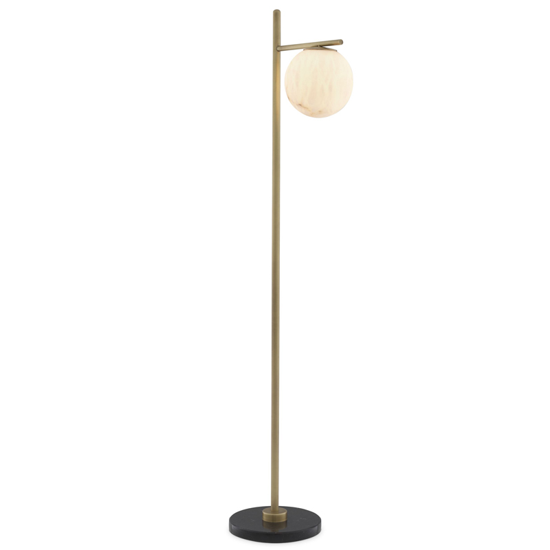 Торшер Eichholtz Floor Lamp Faloria Белый Латунь Античная полированная Черный Мрамор Nero Торшер Eichholtz Floor Lamp Faloria Белый Латунь Античная полированная Черный Мрамор Nero в Костроме | Loft Concept