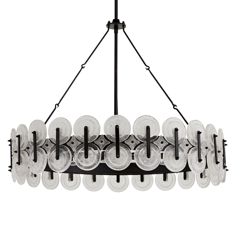 Люстра Arteriors RONDELLE CHANDELIER Черный Прозрачный Люстра Arteriors RONDELLE CHANDELIER Черный Прозрачный в Костроме | Loft Concept