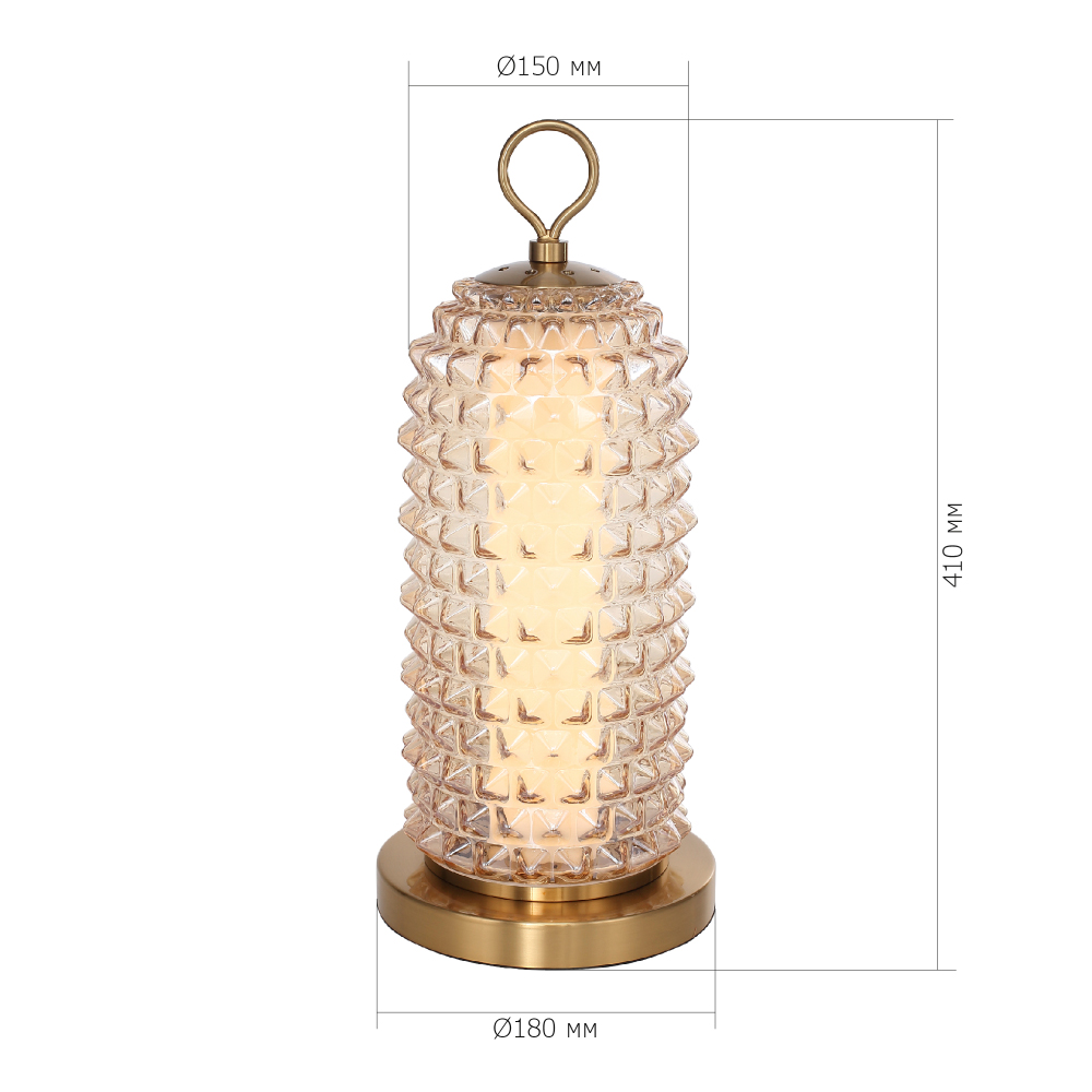 Настольная лампа с факутрным стеклянным плафоном Sonora в Костроме