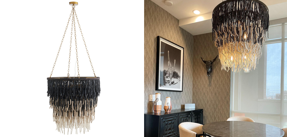 Люстра Амбре деревянные бусы LIZZY CHANDELIER Люстра Амбре деревянные бусы LIZZY CHANDELIER - Loft-Concept в Костроме