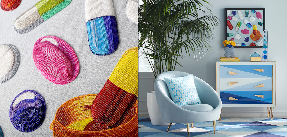 Панно Jonathan Adler HAPPY PILLS BEADED WALL ART Панно Jonathan Adler HAPPY PILLS BEADED WALL ART - Loft-Concept в Костроме