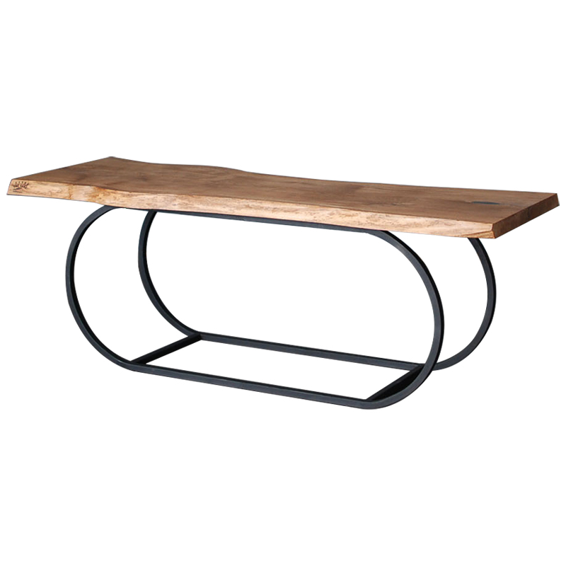 Кофейный стол Rhydian Industrial Metal Rust Coffee Table Светлый дуб Черный Кофейный стол Rhydian Industrial Metal Rust Coffee Table Светлый дуб Черный в Костроме | Loft Concept