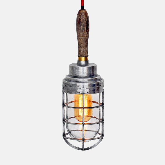 Ручной светильник Steampunk Cage Glass Edison Hanging Lamp Ручной светильник Steampunk Cage Glass Edison Hanging Lamp в Костроме | Loft Concept