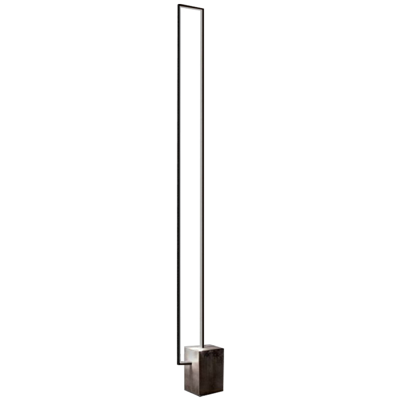 Торшер Лофт Светодиодный Rectangular Vertical LED Floor Lamp Черный Серый бетон Торшер Лофт Светодиодный Rectangular Vertical LED Floor Lamp Черный Серый бетон в Костроме | Loft Concept