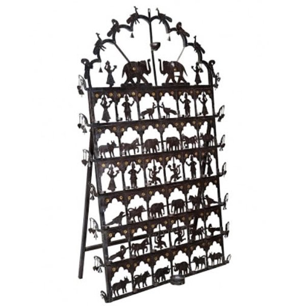 Большой подсвечник Large Indian Candlestick Винтажный черный Латунь Большой подсвечник Large Indian Candlestick Винтажный черный Латунь в Костроме | Loft Concept