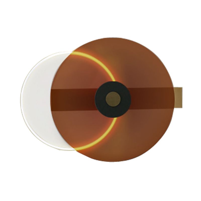 Бра Space Disk Wall lamp Янтарь (Amber) Прозрачный Черный Бра Space Disk Wall lamp Янтарь (Amber) Прозрачный Черный в Костроме | Loft Concept