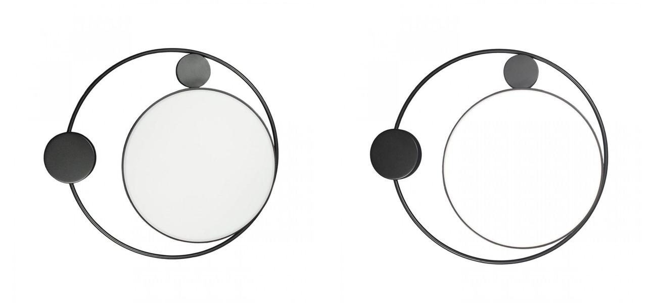 Потолочный светильник Black Saturn Two satellites D 50 - фото №2