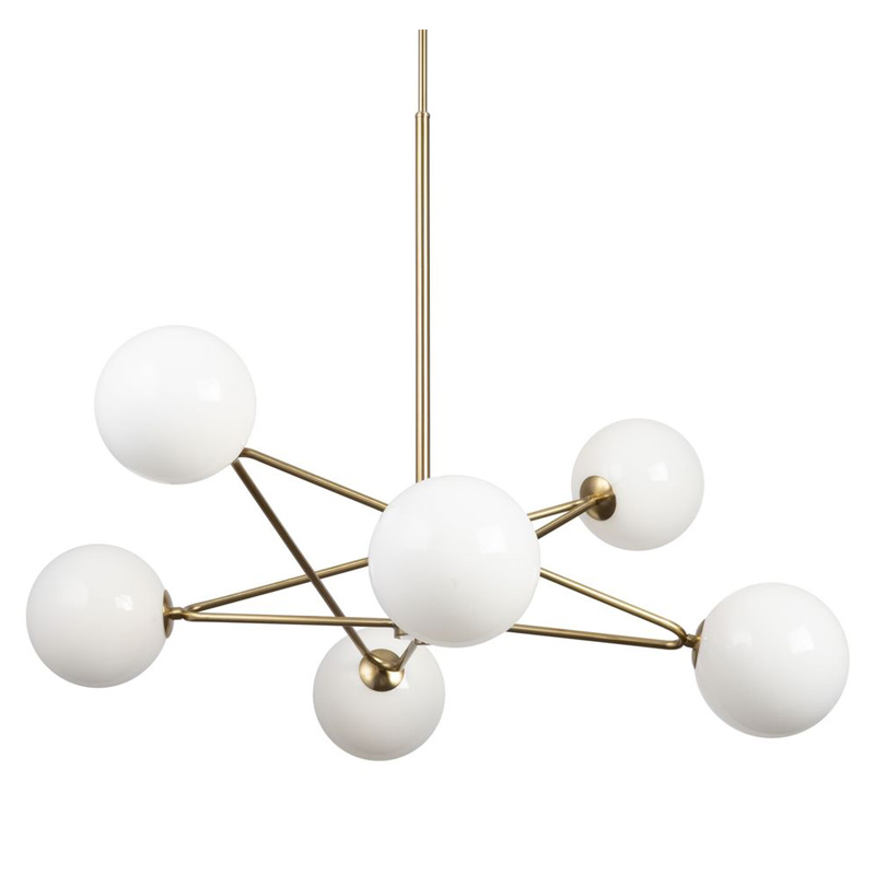 Люстра Chandelier Constellation Orbs White Латунь Белый Люстра Chandelier Constellation Orbs White Латунь Белый в Костроме | Loft Concept