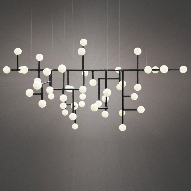 Подвесной светильник Chandelier Ingegerd Raman Lampkrona Черный Белый Подвесной светильник Chandelier Ingegerd Raman Lampkrona Черный Белый в Костроме | Loft Concept