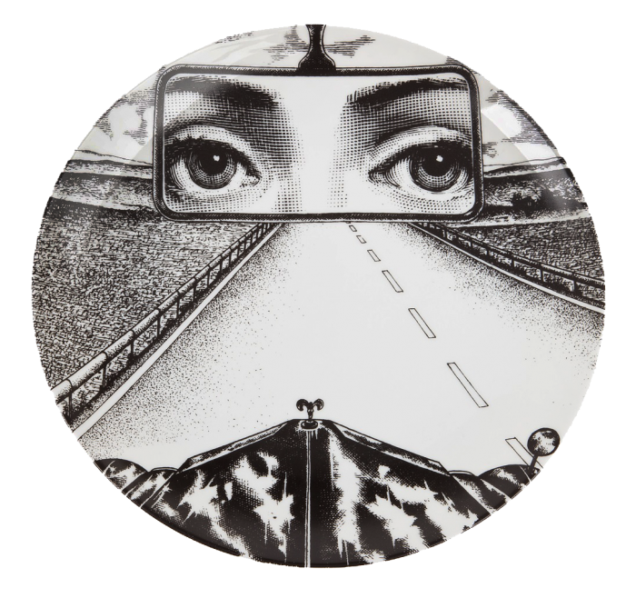 Декоративная тарелка Fornasetti 321 Черный Декоративная тарелка Fornasetti 321 Черный в Костроме | Loft Concept