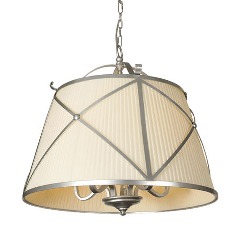Люстра абажур Provence Lampshade Light Silver Chandelier Серебряный Бежевый Люстра абажур Provence Lampshade Light Silver Chandelier Серебряный Бежевый в Костроме | Loft Concept