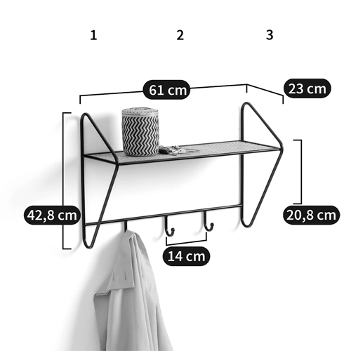 Настенная вешалка с полкой из ротанга Bourn Shelf-hanger Настенная вешалка с полкой из ротанга Bourn Shelf-hanger в Костроме