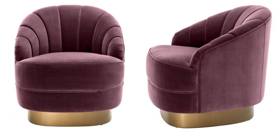 Кресло Eichholtz Chair Hadley Purple Кресло Eichholtz Chair Hadley Purple - Loft-Concept в Костроме