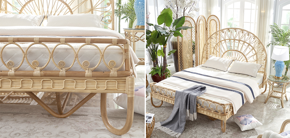 Кровать Boho Wicker Bed Кровать Boho Wicker Bed - Loft-Concept в Костроме
