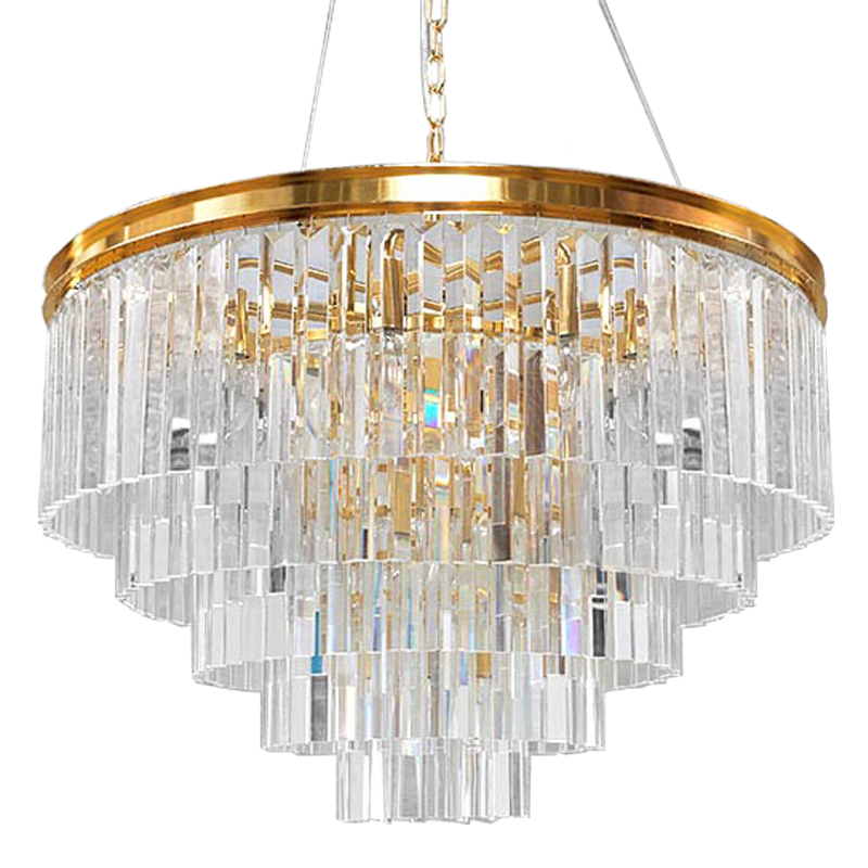 Люстра RH Odeon Chandelier Five Gold 80 Прозрачное Стекло Золотой Люстра RH Odeon Chandelier Five Gold 80 Прозрачное Стекло Золотой в Костроме | Loft Concept