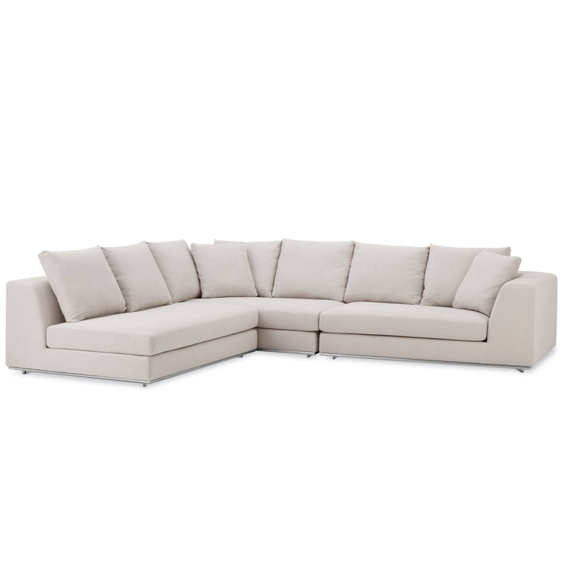 Диван Eichholtz Sofa Richard Gere Молочный Нержавеющая сталь Диван Eichholtz Sofa Richard Gere Молочный Нержавеющая сталь в Костроме | Loft Concept