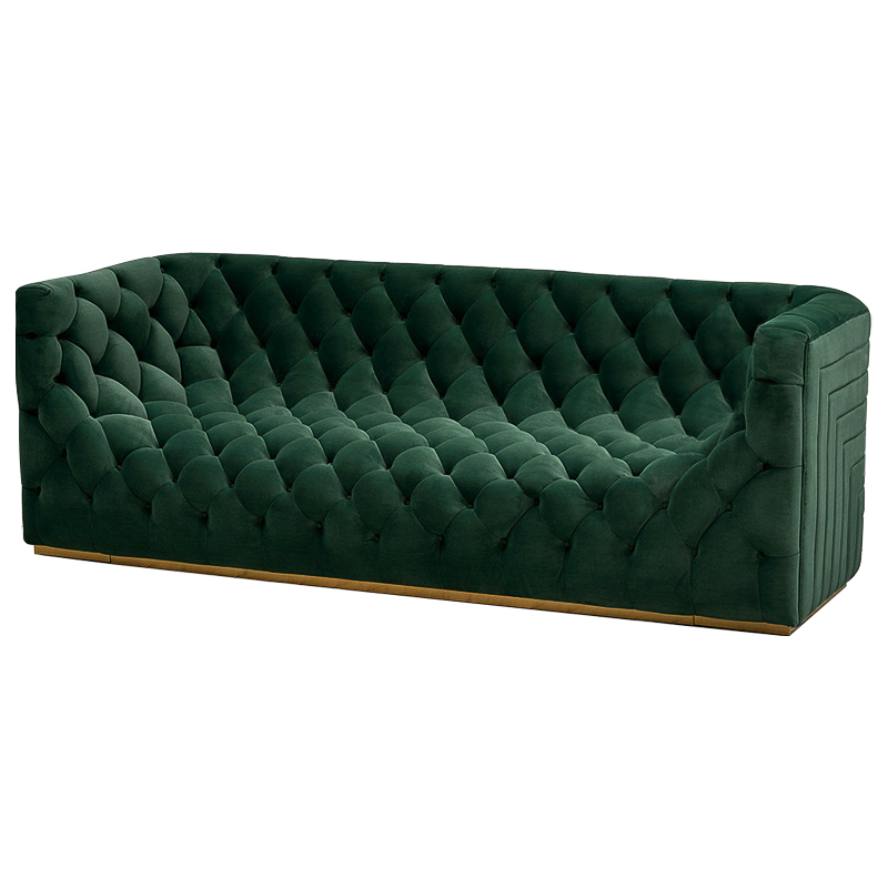 Диван велюровый Arwen Green Sofa Зелёный Зеленый Диван велюровый Arwen Green Sofa Зелёный Зеленый в Костроме | Loft Concept