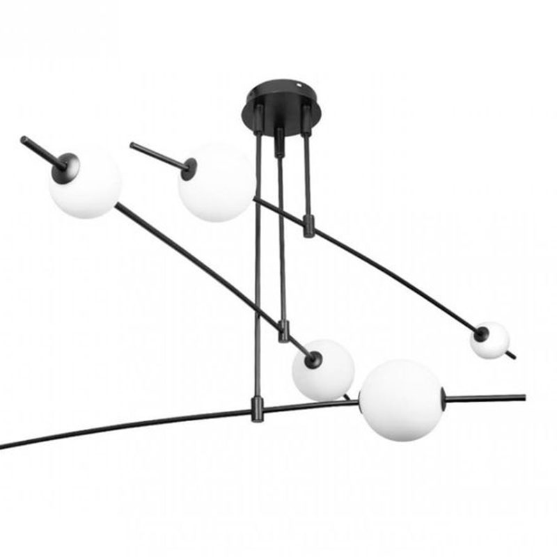 Люстра Balance Beads Libra 80 см Черный Белый Люстра Balance Beads Libra 80 см Черный Белый в Костроме | Loft Concept