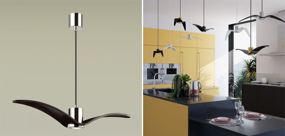 Подвесной светильник Seagull Scope Chrome черный Подвесной светильник Seagull Scope Chrome черный - Loft-Concept в Костроме