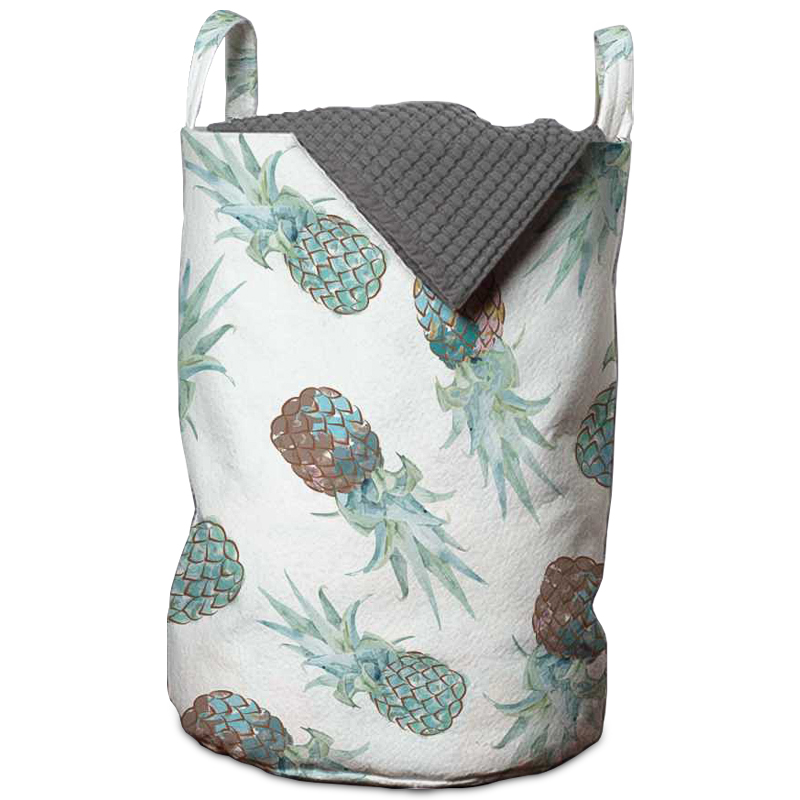 Корзина Pineapple Pattern Basket Голубой пастельный Белый Корзина Pineapple Pattern Basket Голубой пастельный Белый в Костроме | Loft Concept