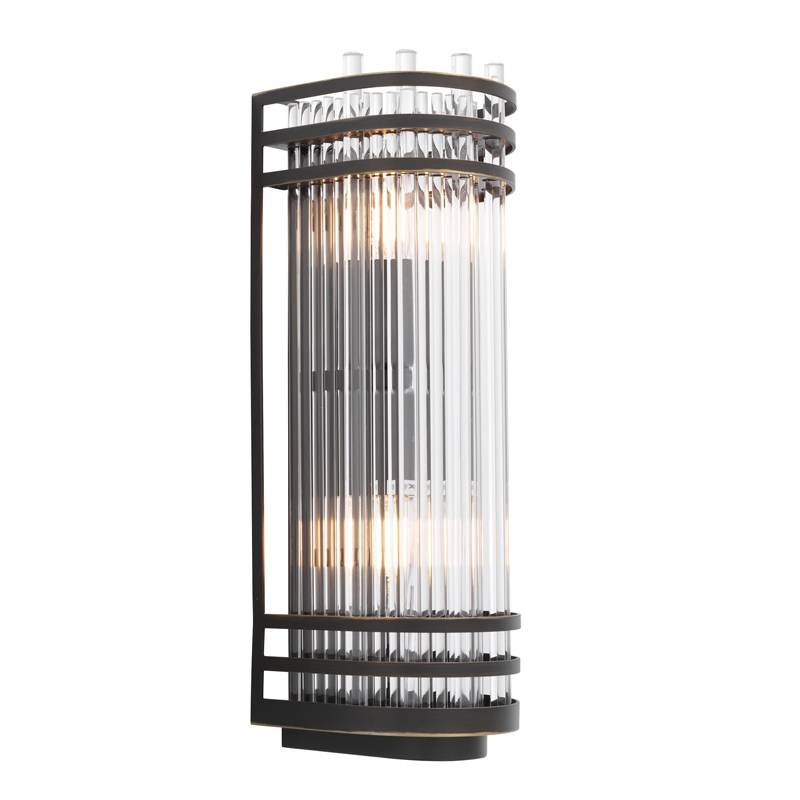 Бра Eichholtz Wall Lamp Gulf S Bronze Темная бронза Прозрачный Бра Eichholtz Wall Lamp Gulf S Bronze Темная бронза Прозрачный в Костроме | Loft Concept