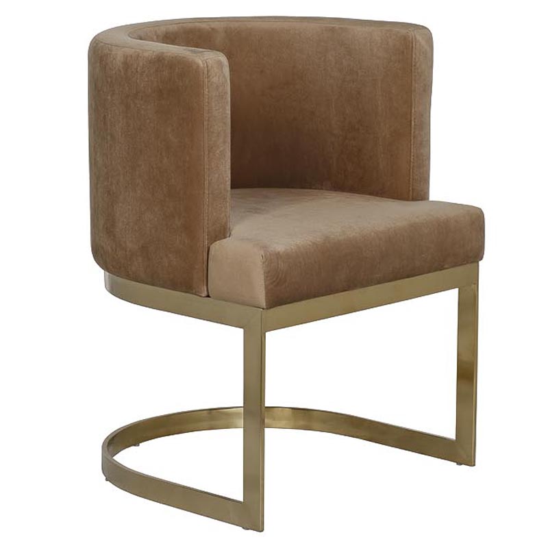 Стул Disalia Chair light brown Коричневый Золотой Стул Disalia Chair light brown Коричневый Золотой в Костроме | Loft Concept