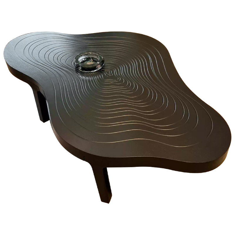 Кофейный стол Wade Curved Coffee Table Коричневый Кофейный стол Wade Curved Coffee Table Коричневый в Костроме | Loft Concept