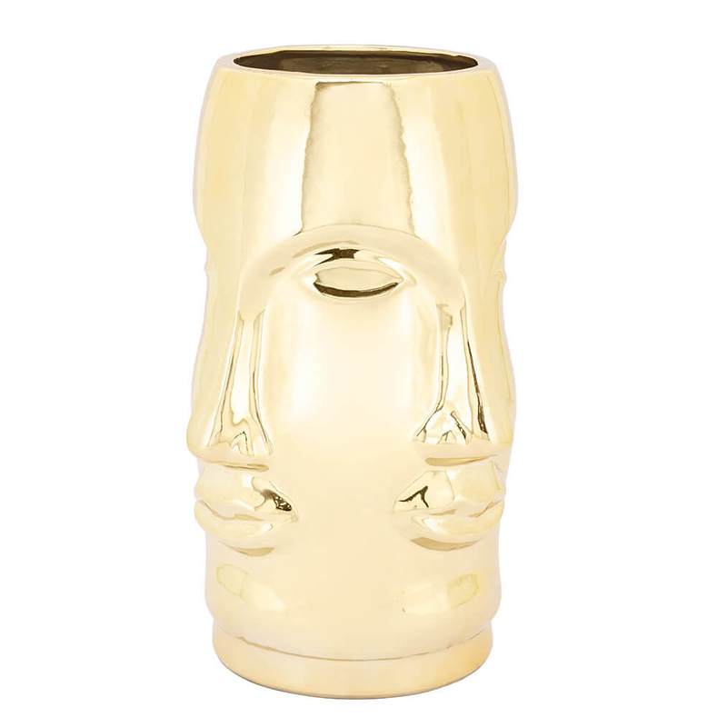 Ваза VASE MING FACE Gold Глянцевое золото Ваза VASE MING FACE Gold Глянцевое золото в Костроме | Loft Concept