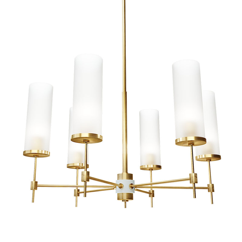 Люстра Дизайнерская Candle Holder из Сатинированной Латуни Латунь Белый Люстра Дизайнерская Candle Holder из Сатинированной Латуни Латунь Белый в Костроме | Loft Concept