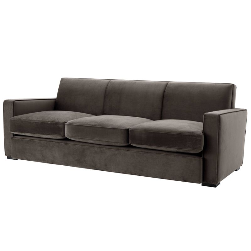 Диван Eichholtz Sofa Edmond grey Серый Черный Диван Eichholtz Sofa Edmond grey Серый Черный в Костроме | Loft Concept
