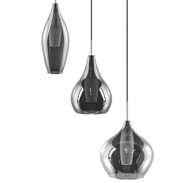 Люстра Candiano Smoke Triple Дымчатый (Smoke) Хром Люстра Candiano Smoke Triple Дымчатый (Smoke) Хром в Костроме | Loft Concept