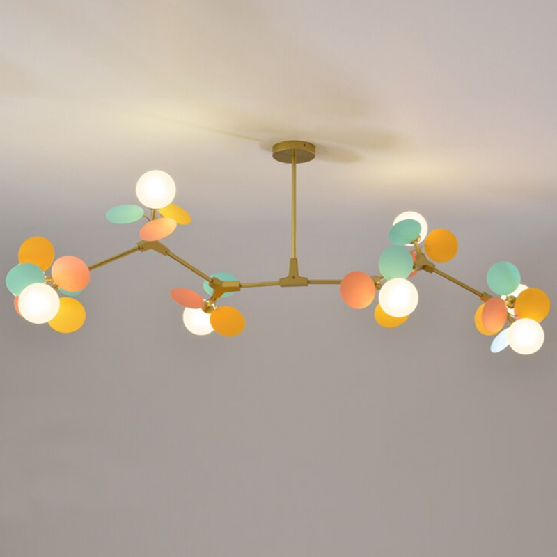 Люстра MATISSE Chandelier branch Золотой Белый Мульти Светло-серый Люстра MATISSE Chandelier branch Золотой Белый Мульти Светло-серый в Костроме | Loft Concept