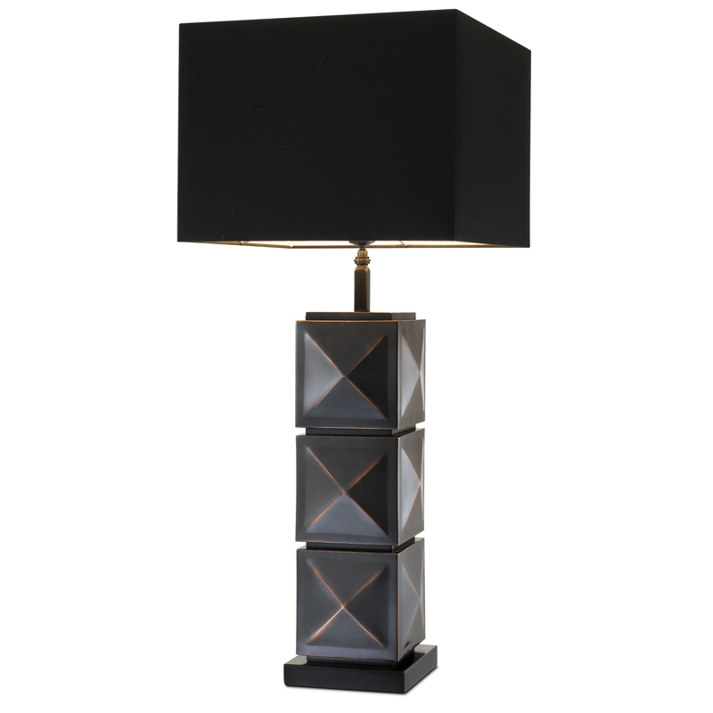 Настольная лампа Eichholtz Table Lamp Carlo Темная бронза Черный Настольная лампа Eichholtz Table Lamp Carlo Темная бронза Черный в Костроме | Loft Concept