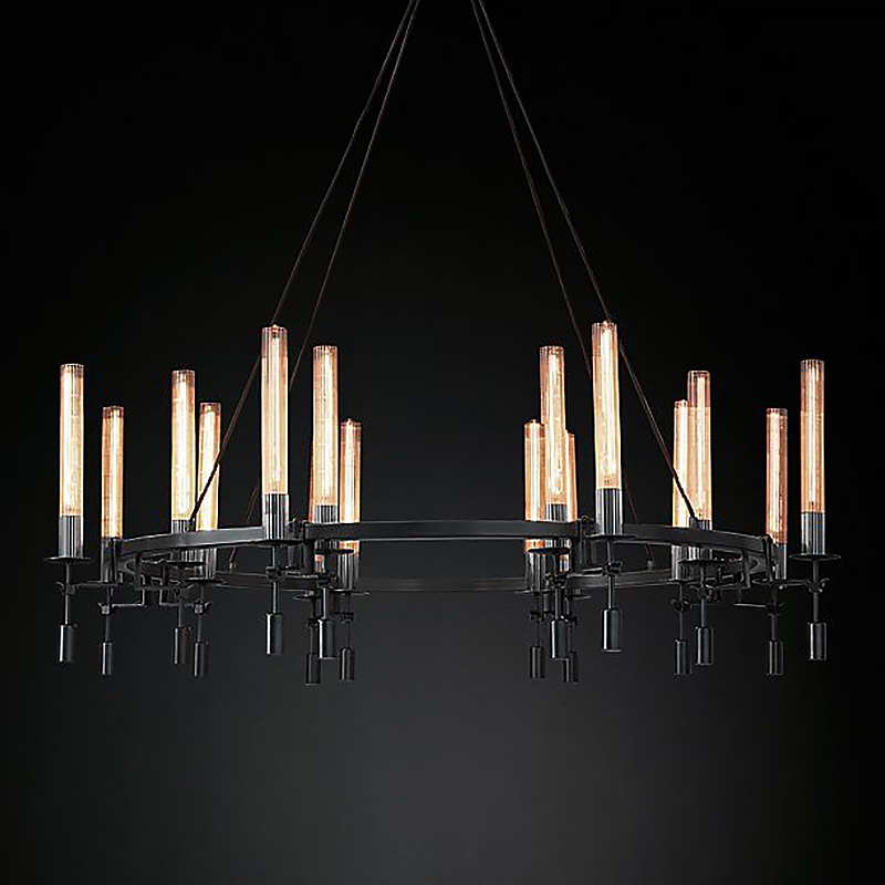 Люстра Restoration Hardware Fontanelle Chandelier black Черный Прозрачный Люстра Restoration Hardware Fontanelle Chandelier black Черный Прозрачный в Костроме | Loft Concept