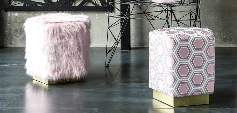 Пуф Hexagon Pink Geometry - Loft-Concept в Костроме