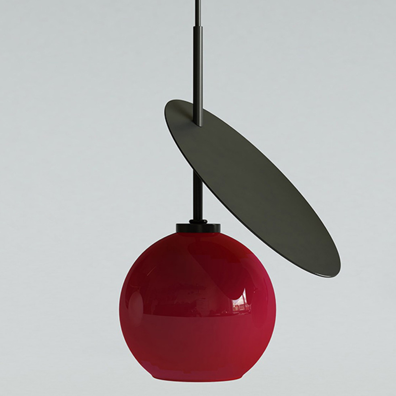 Подвесной светильник Cherry Pendant One Red Черный Красный Подвесной светильник Cherry Pendant One Red Черный Красный в Костроме | Loft Concept